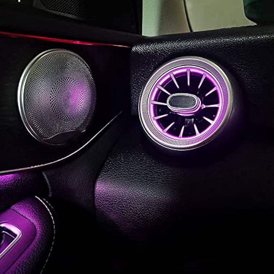 Amazon | W205 エアベント 5個 64色 フロント LED タービン